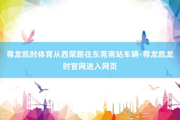 尊龙凯时体育从西荣路往东莞南站车辆-尊龙凯龙时官网进入网页