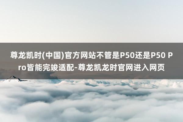 尊龙凯时(中国)官方网站不管是P50还是P50 Pro皆能完竣适配-尊龙凯龙时官网进入网页