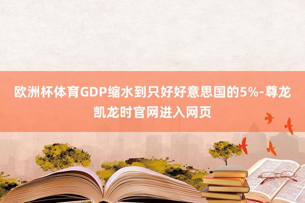 欧洲杯体育GDP缩水到只好好意思国的5%-尊龙凯龙时官网进入网页